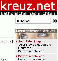 Strafanzeige gegen die Deutsche Bischofskonferenz bei kreuz.net