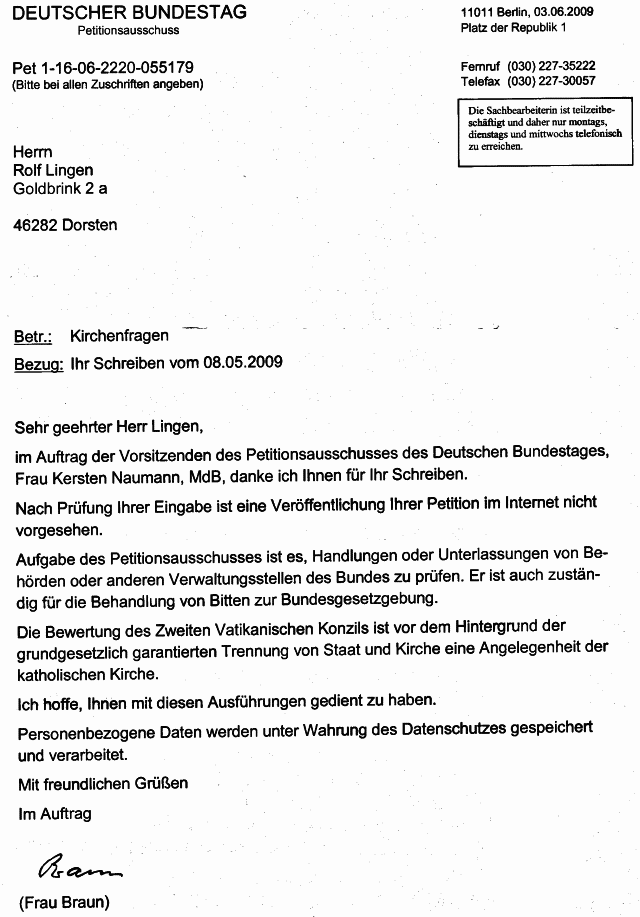 Petitionsausschuss des Deutschen Bundestages, Frau Kersten Naumann